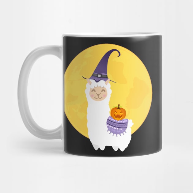 Halloween White Llama by HolidayBug